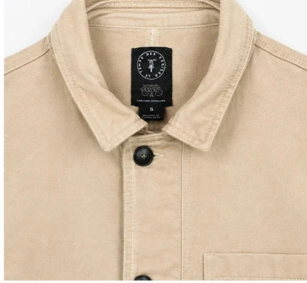 Veste Le Temps des Cerises bege masculina - Estilo workwear - Tamanho P – photo 2
